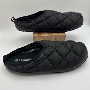 Columbia Men’s Black Quilted Insulated Mule Slippers Size 8